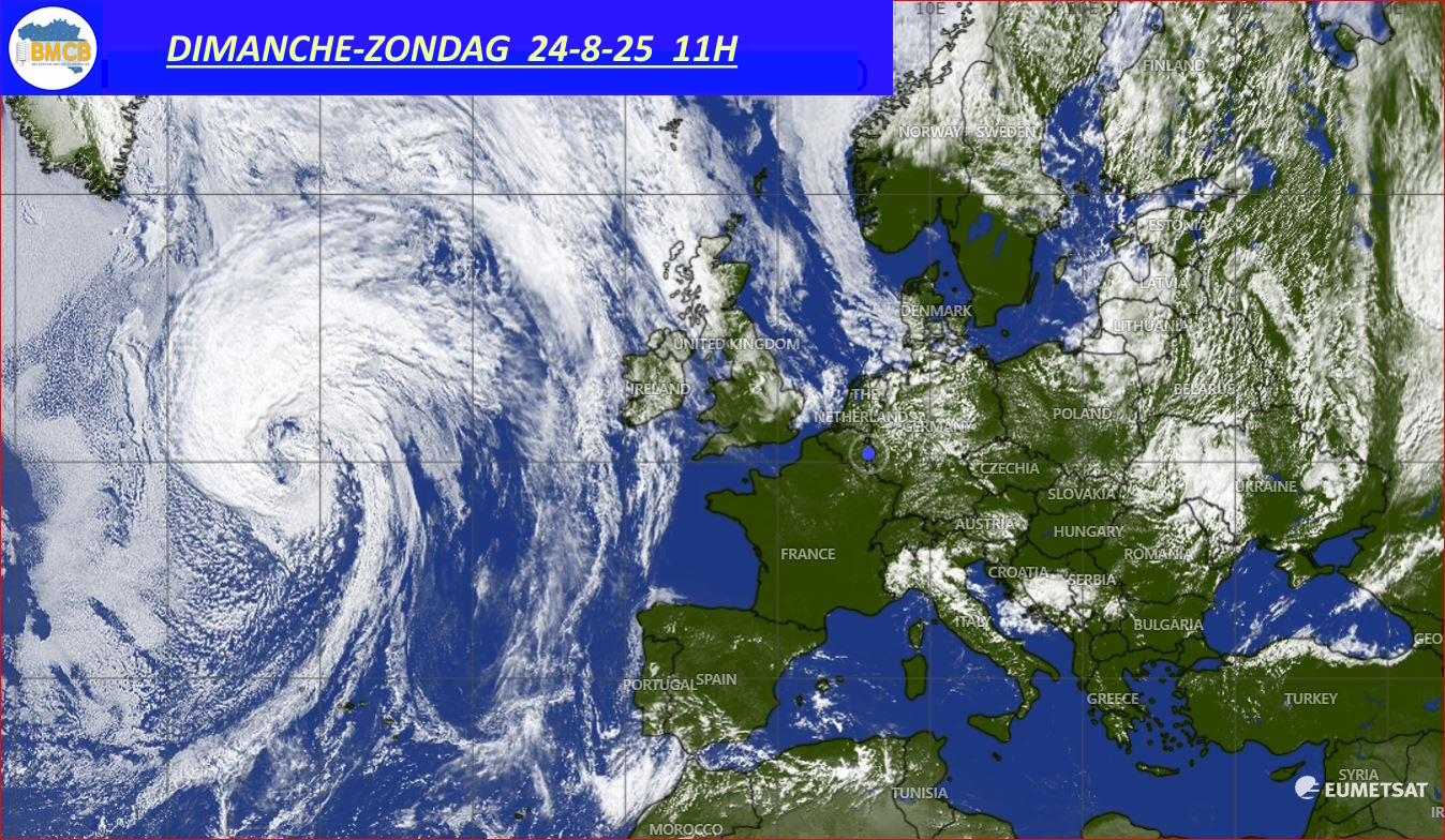 Photo satellite de ce midi - Sateliet foto van deze middag