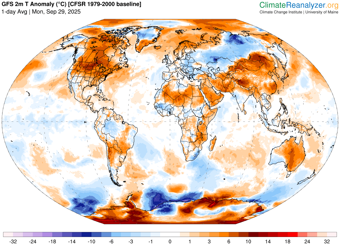 Mean Global Anomaly: +1.1°C