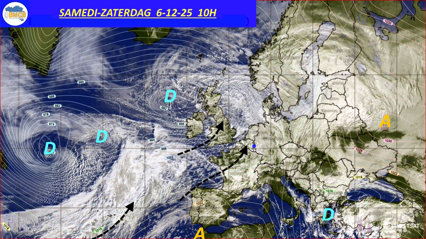 Photo satellite de ce jour (11h) - Sateliet foto van de dag (11u)