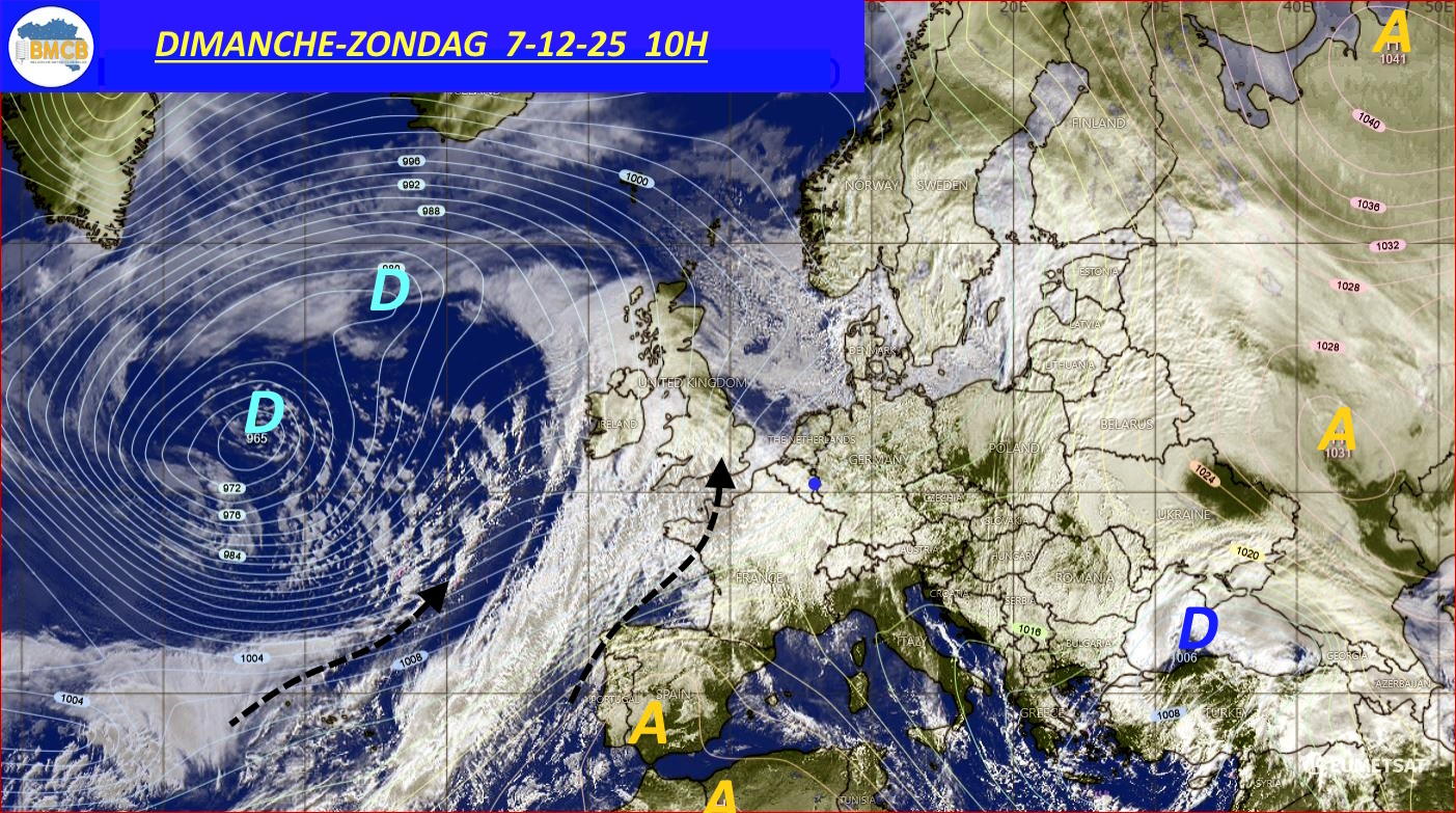 Photo satellite de ce jour (11h) - Sateliet foto van de dag (11u)