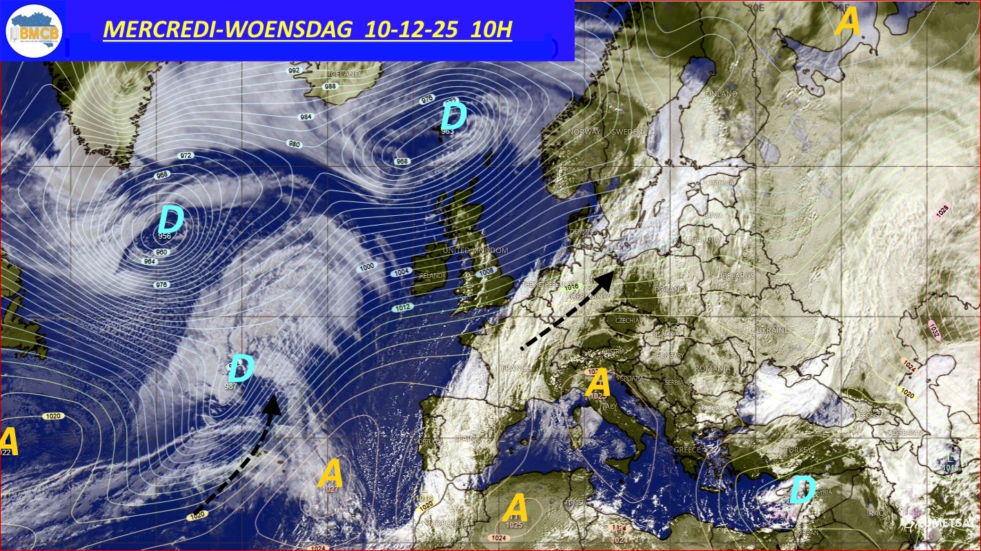 Photo satellite de ce jour (11h) - Sateliet foto van de dag (11u)