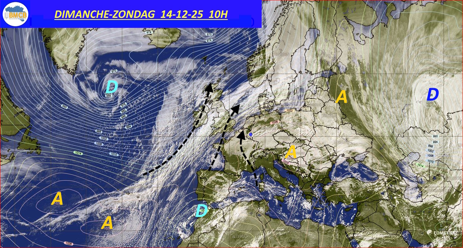 Photo satellite de ce jour (11h) - Sateliet foto van de dag (11u)