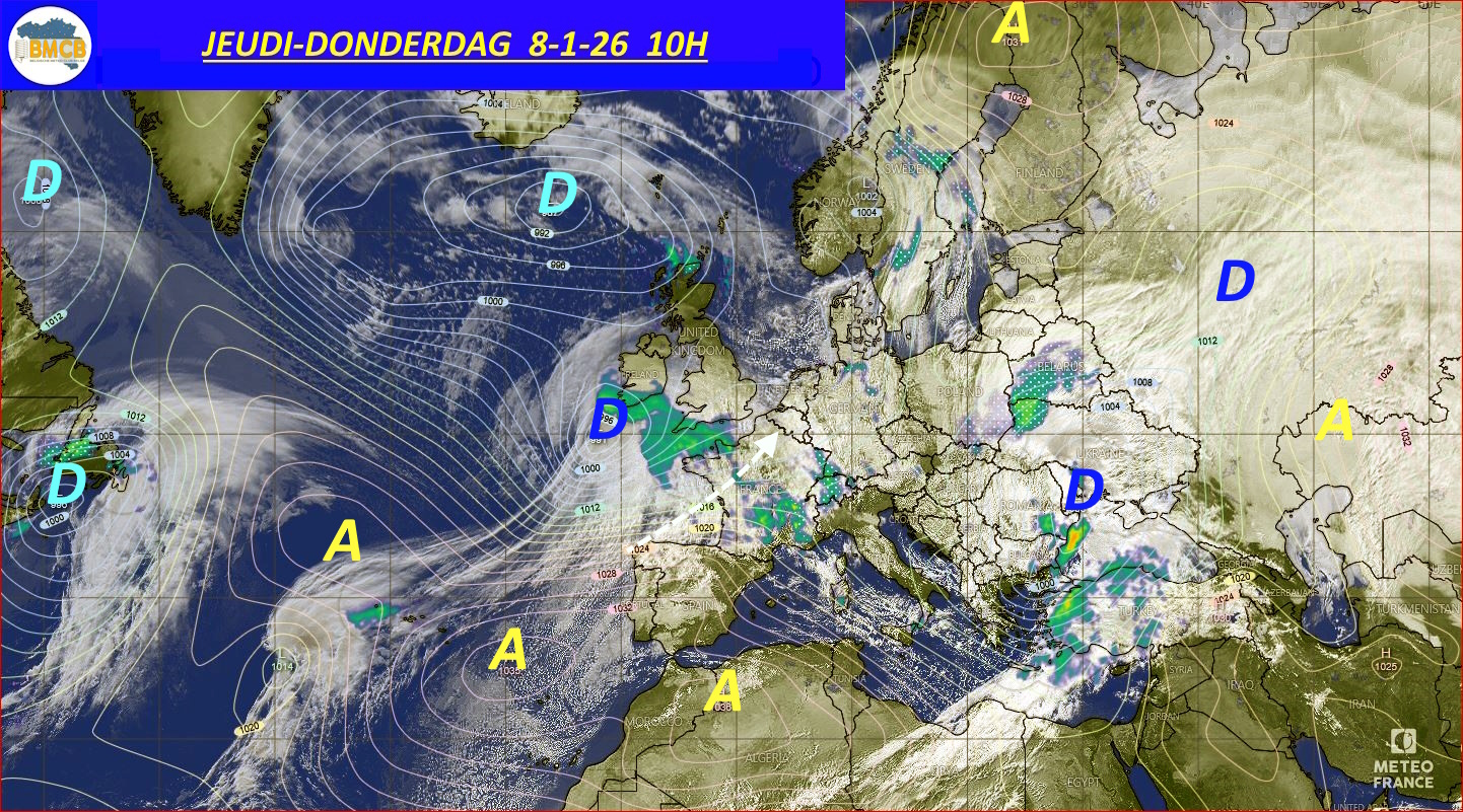 Photo satellite de ce jour (11h) - Sateliet foto van de dag (11u)