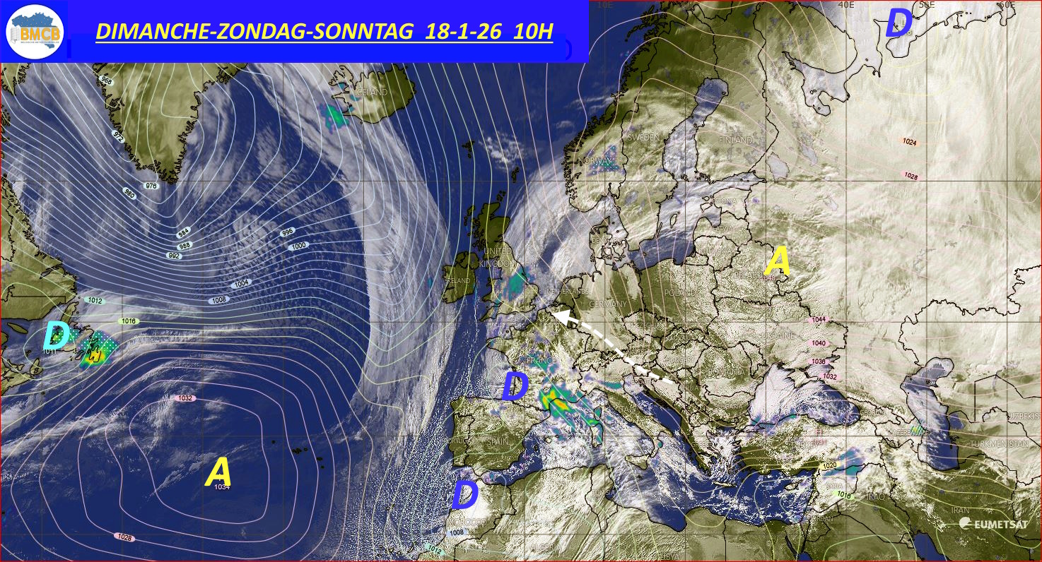 Photo satellite de ce jour (11h) - Sateliet foto van de dag (11u)