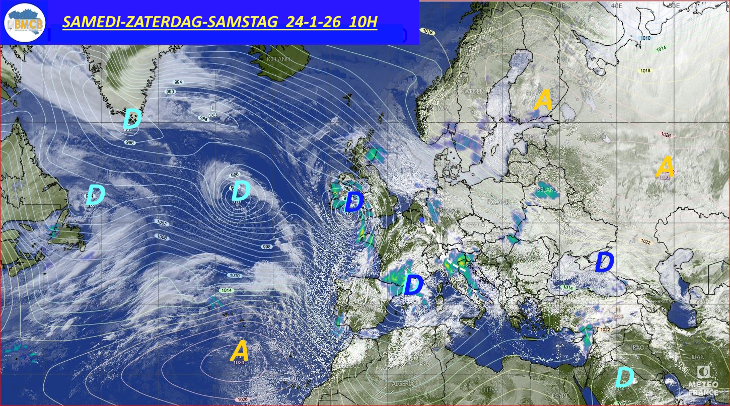 Photo satellite de ce jour (11h) - Sateliet foto van de dag (11u)