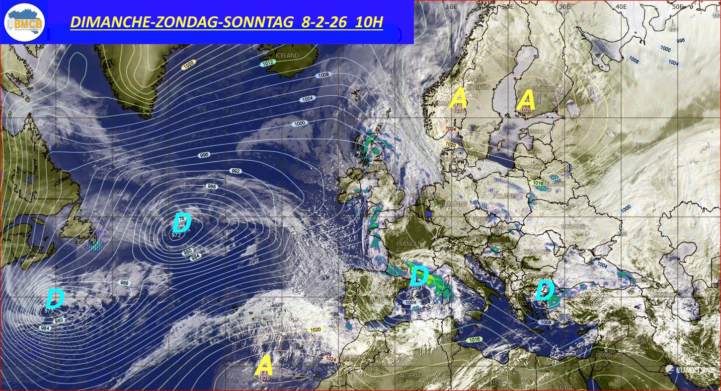 Photo satellite de ce jour (11h) - Sateliet foto van de dag (11u)