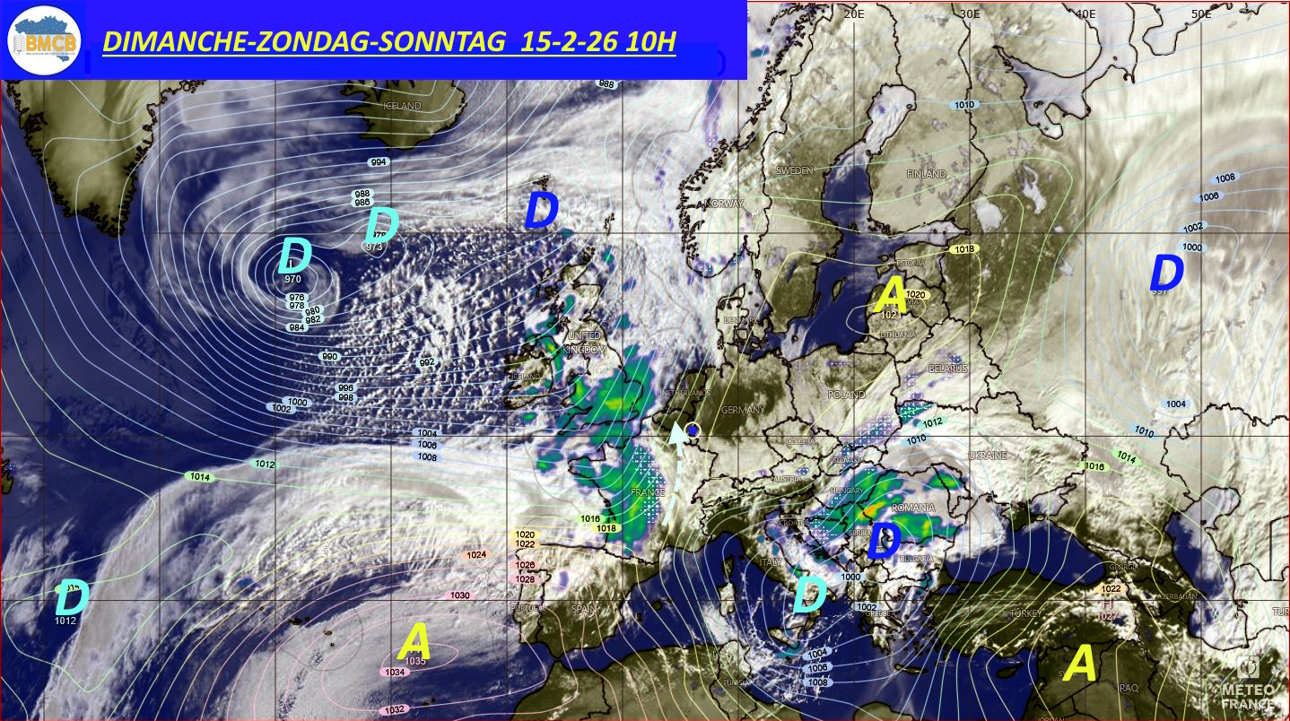 Photo satellite de ce jour (11h) - Sateliet foto van de dag (11u)