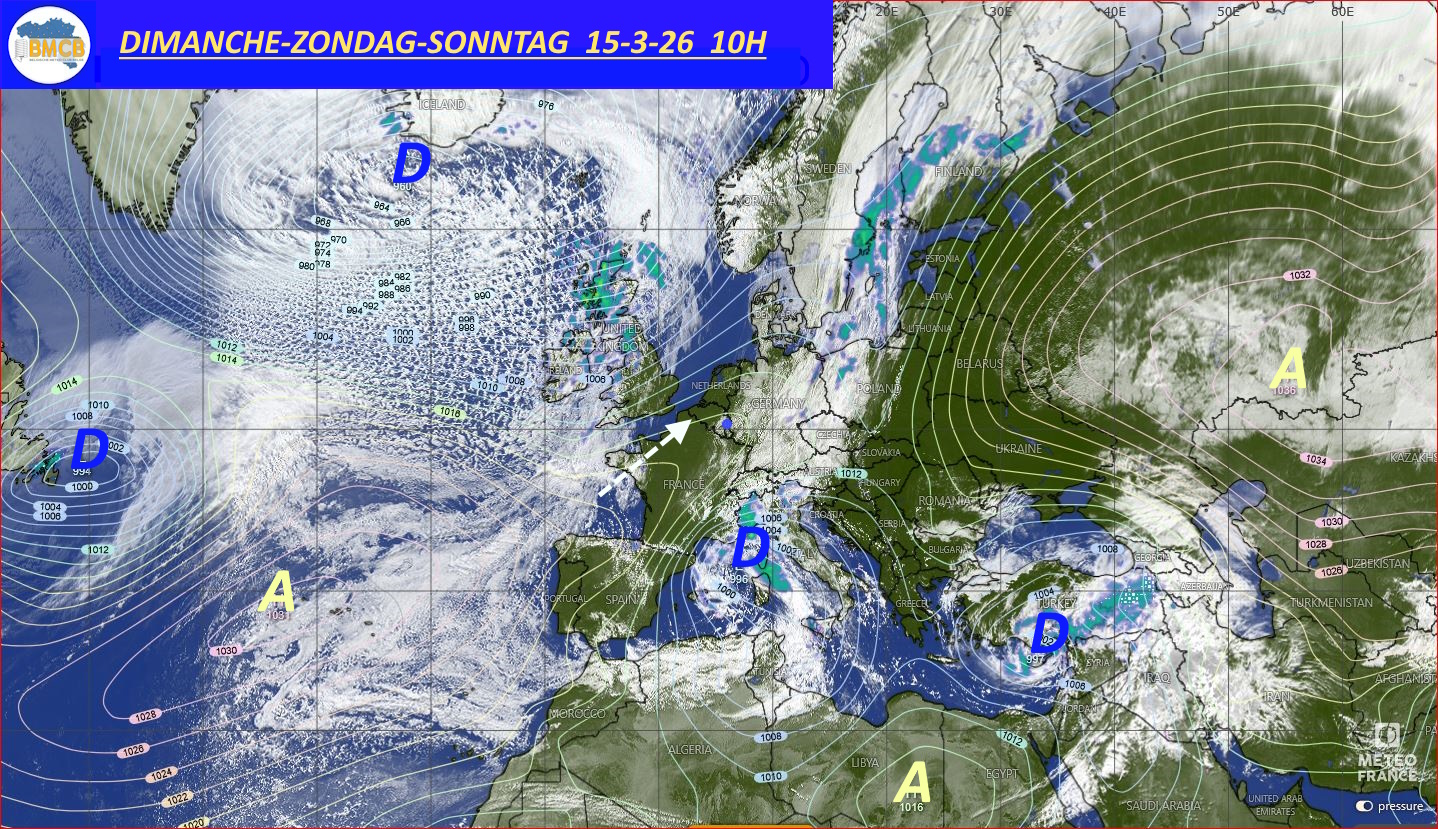 Photo satellite de ce jour (11h) - Sateliet foto van de dag (11u)