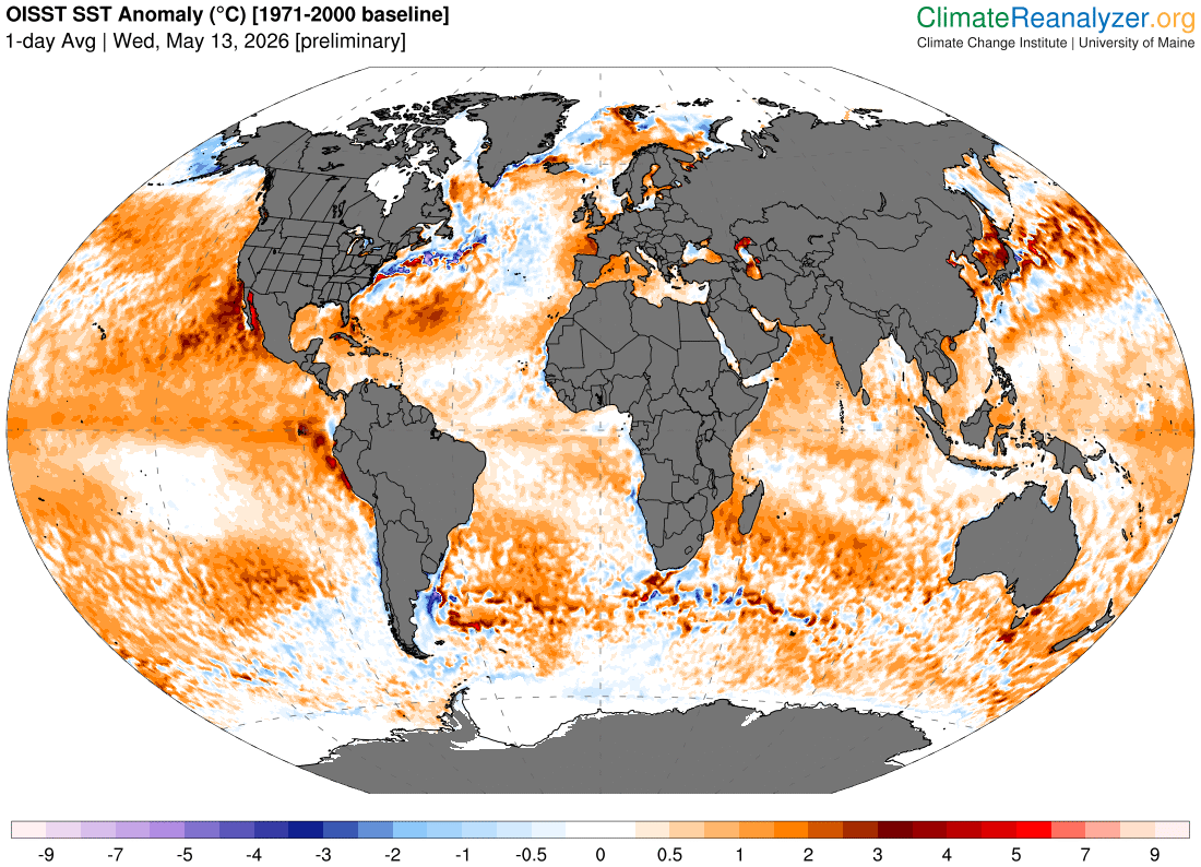 Global Anomaly (1981-2010): +0.72°C