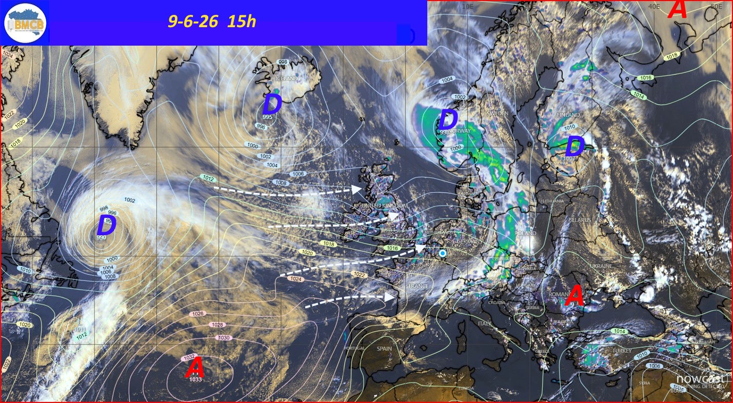 Photo satellite de ce jour (11h) - Sateliet foto van de dag (11u)