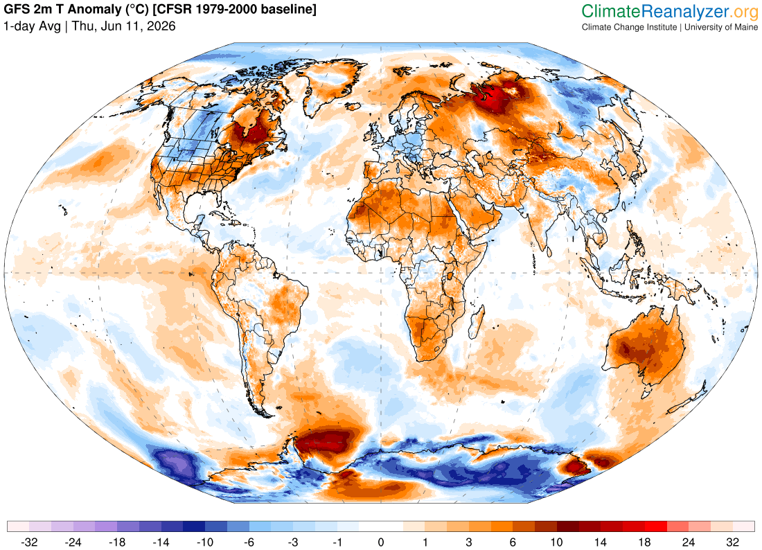 Mean Global Anomaly: +0.85°C