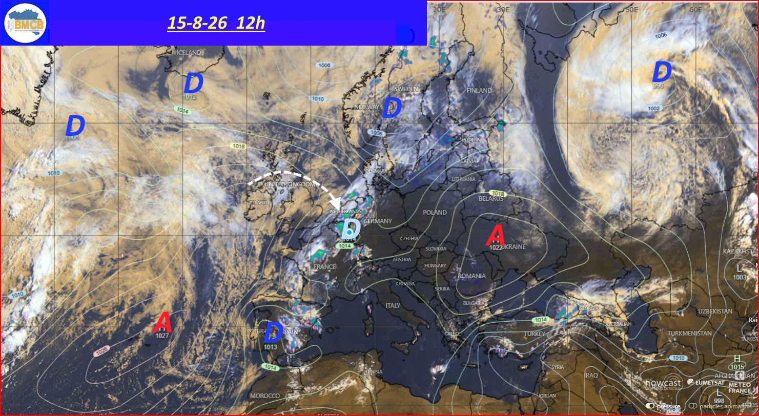 Photo satellite de ce jour (11h) - Sateliet foto van de dag (11u)
