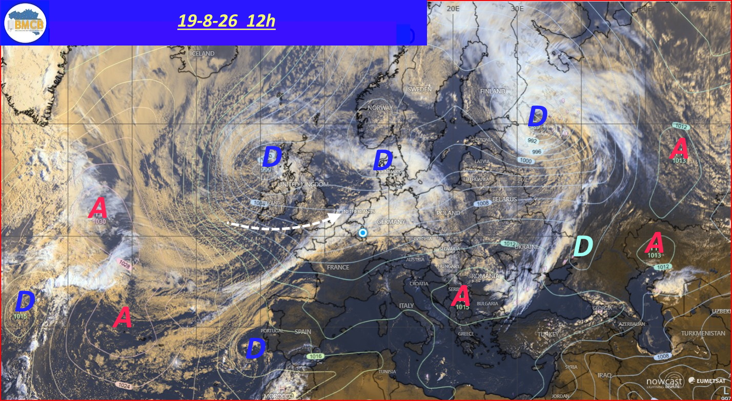 Photo satellite de ce jour (11h) - Sateliet foto van de dag (11u)