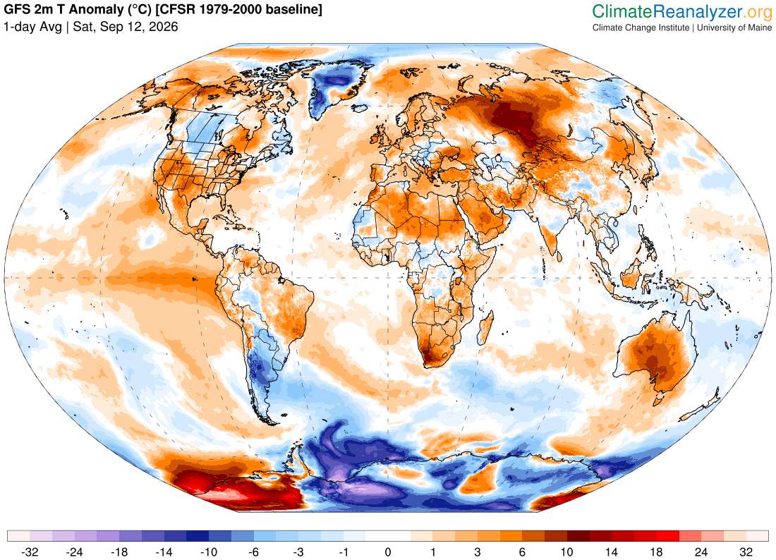 Mean Global Anomaly: +0.99°C