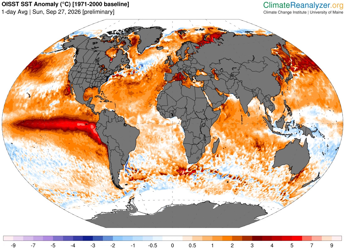 Global Anomaly (1981-2010): +1.0°C