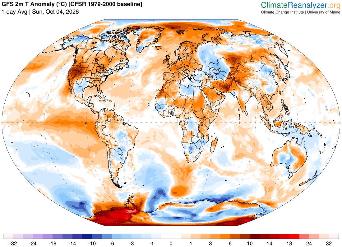 Mean Global Anomaly: +1.03°C